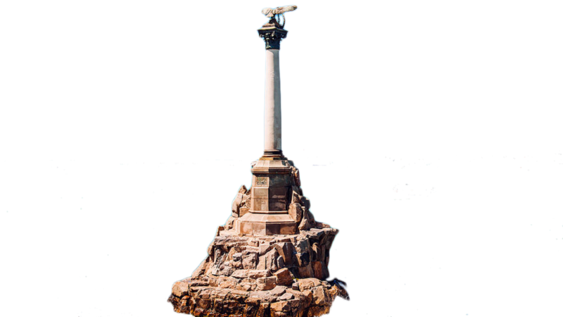 Памятник затопленным кораблям в Севастополе без фона
