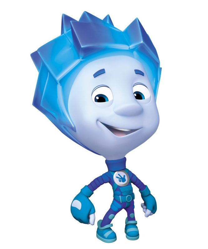 Фиксики Нолик на белом фоне в хорошем качестве