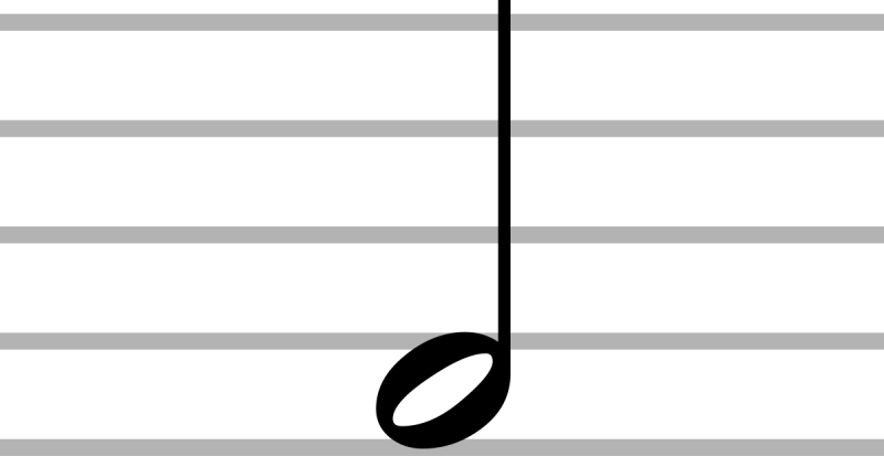 Нотный стан скрипичный ключ