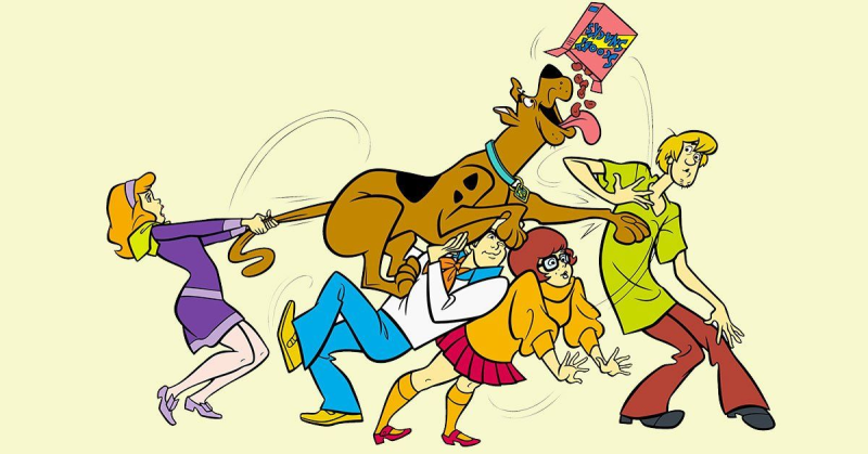 Скуби на белом фоне