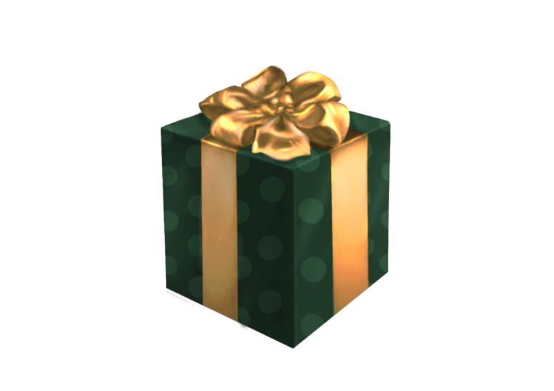 Коробки с подарками на прозрачном фоне