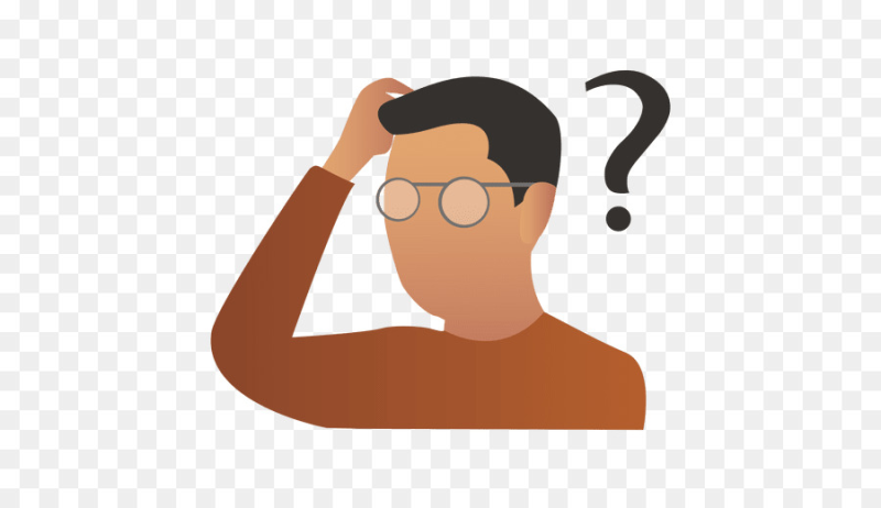 Думающий человек без фона