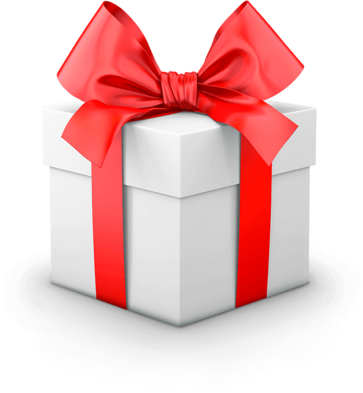 Коробки с подарками без фона
