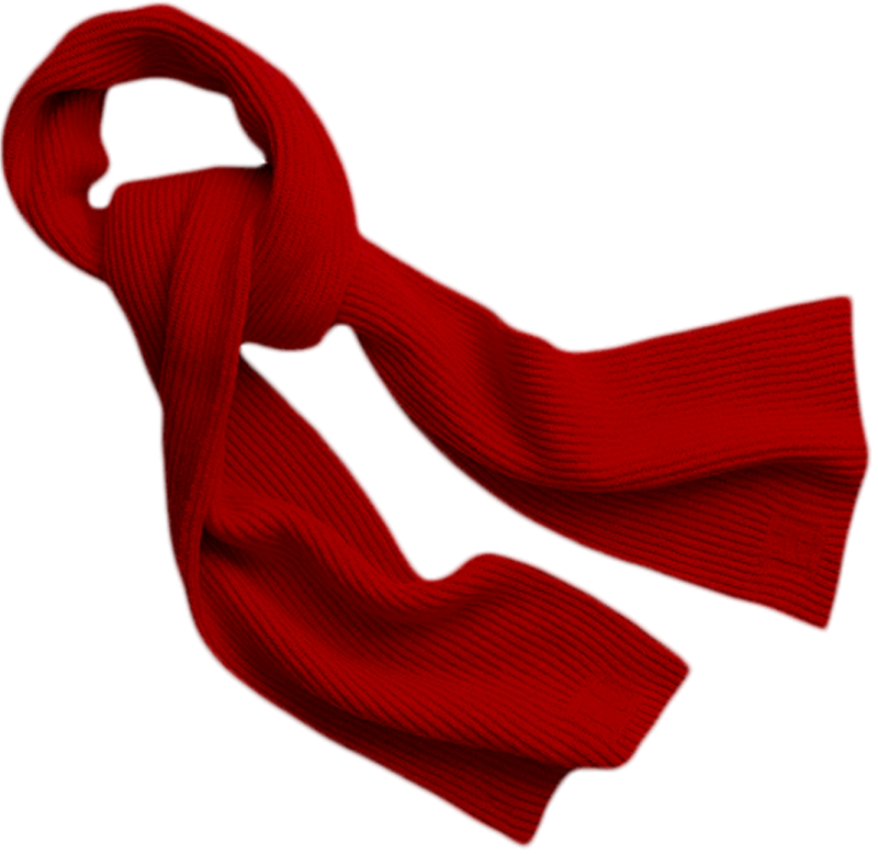 Шарф красный