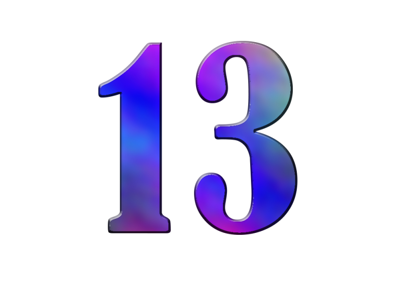 Красивая цифра 13