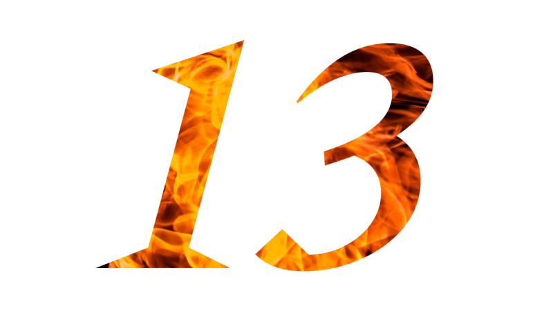 Красивая цифра 13