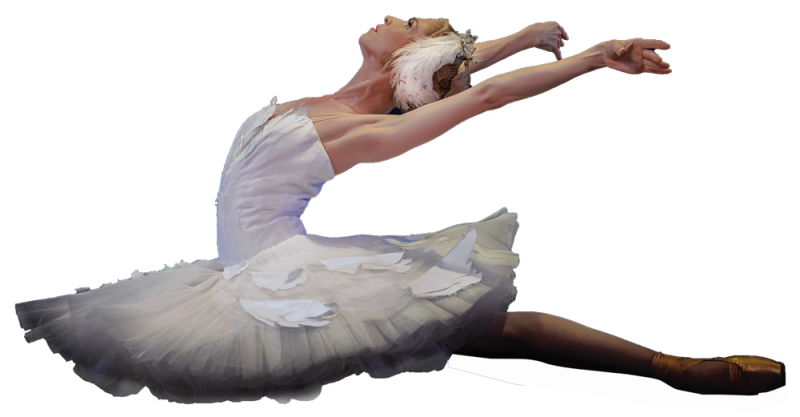 Балерина на прозрачном фоне