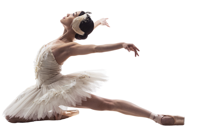 Балерина на прозрачном фоне