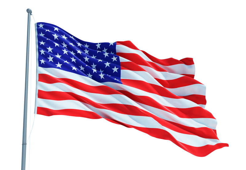 Развевающийся американский флаг