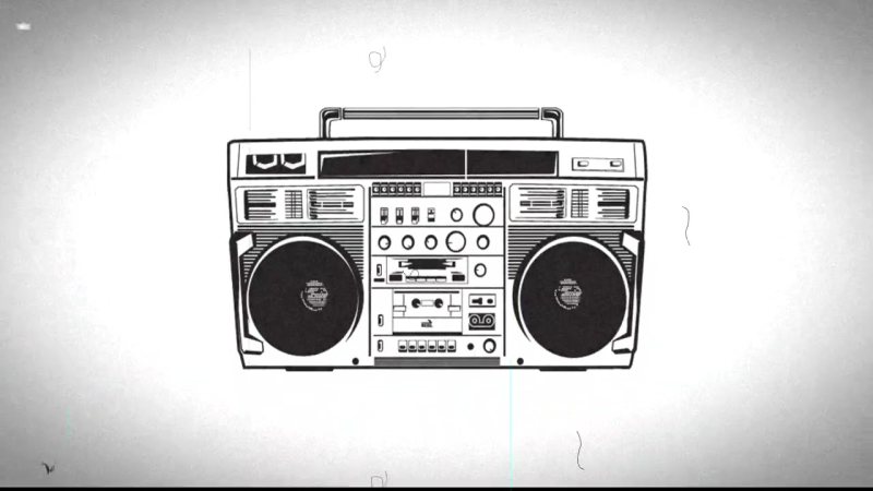 Магнитофон силуэт