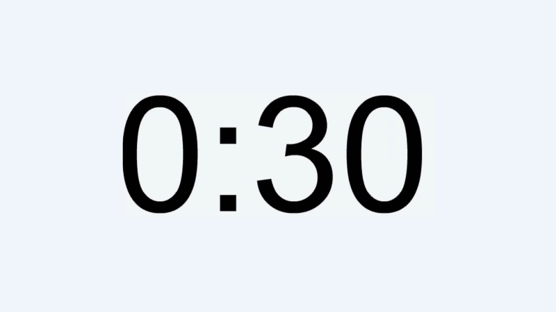 Видео таймер 30 секунд