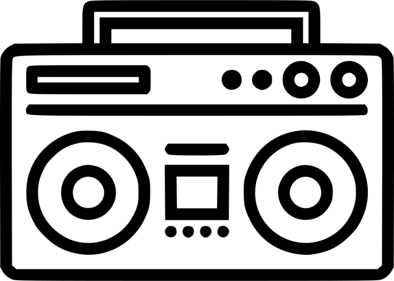 Магнитофон силуэт