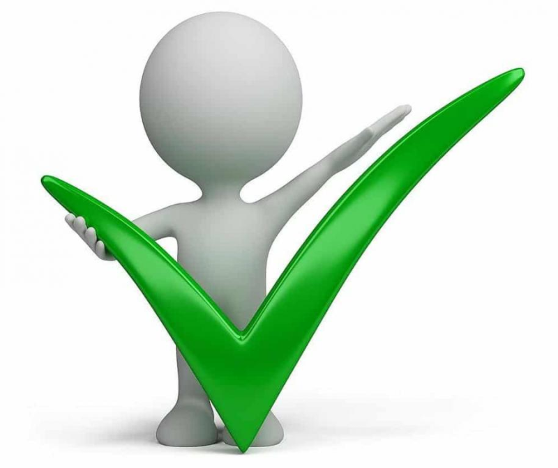 Человечек с зеленой галочкой