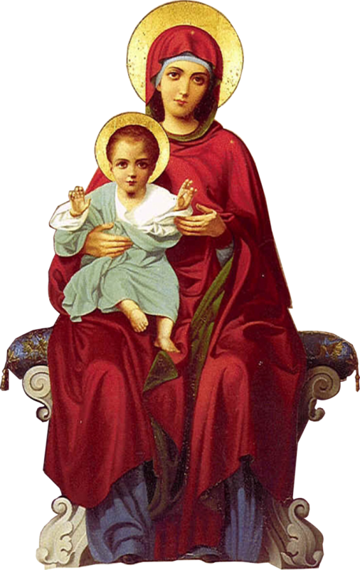 Пресвятая Богородица на прозрачном фоне