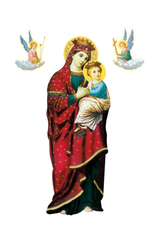 Божья Матерь на прозрачном фоне