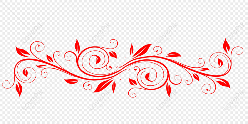 Цветочный орнамент на прозрачном фоне