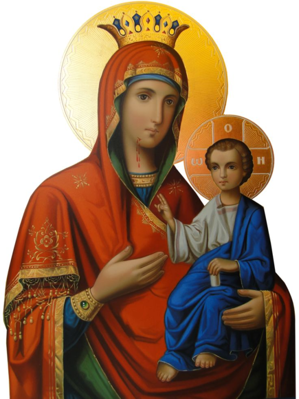 Иверская икона Божией матери иконография