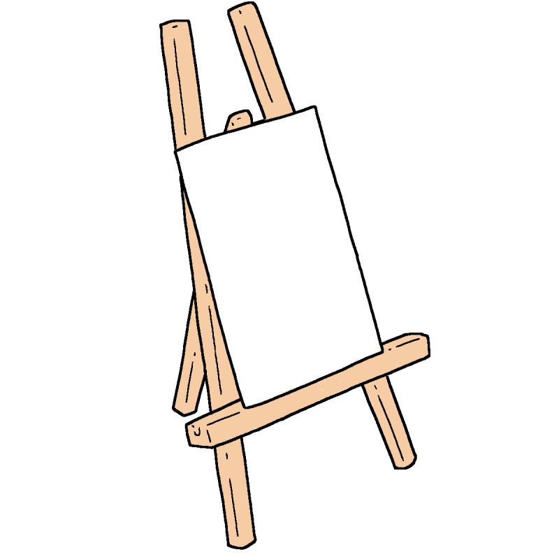 Мольберт без фона