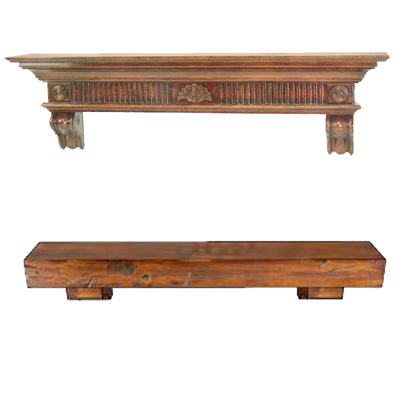 Каминная полка из дерева