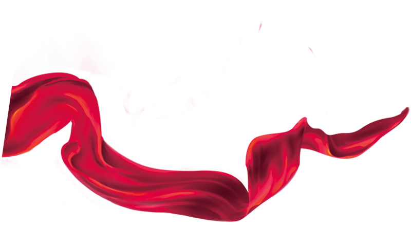 Развивающаяся красная ткань