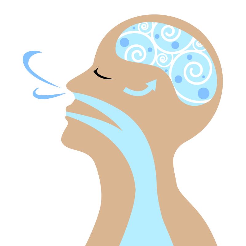 Человек дышит