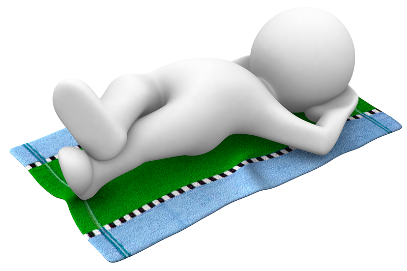 Белый человечек лежит