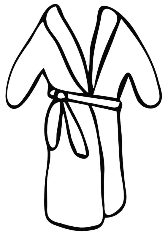 Халат раскраска для детей