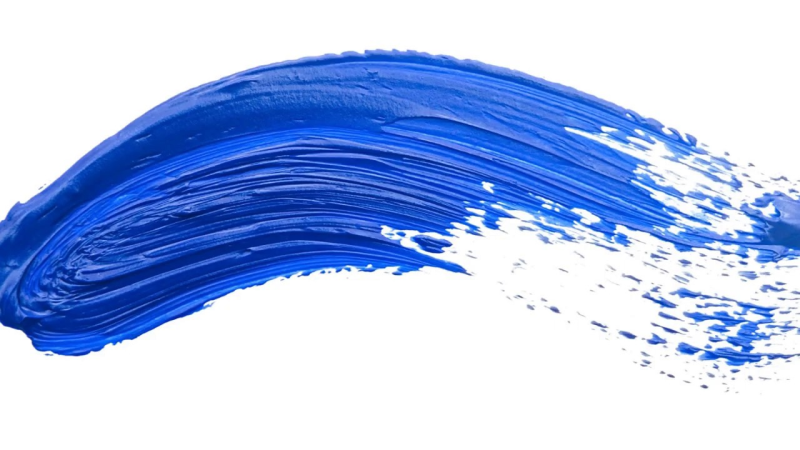 Голубой мазок краски