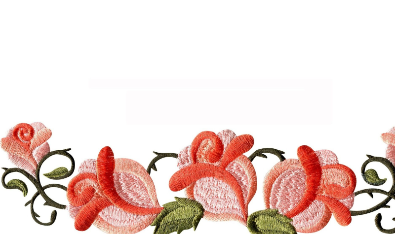 Машинная вышивка цветы