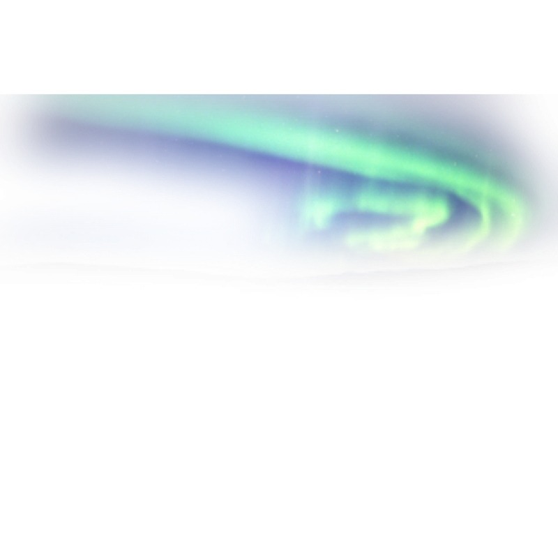 Северное сияние на прозрачном фоне