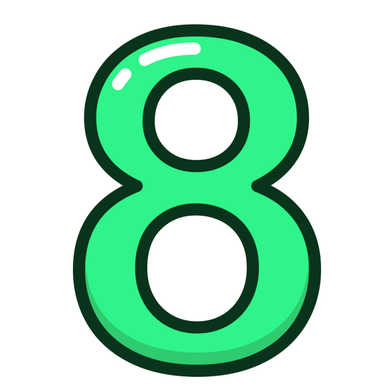 Цифра 8 разноцветная