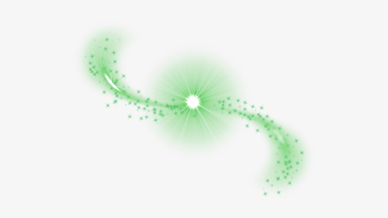 Зеленая магия на прозрачном фоне