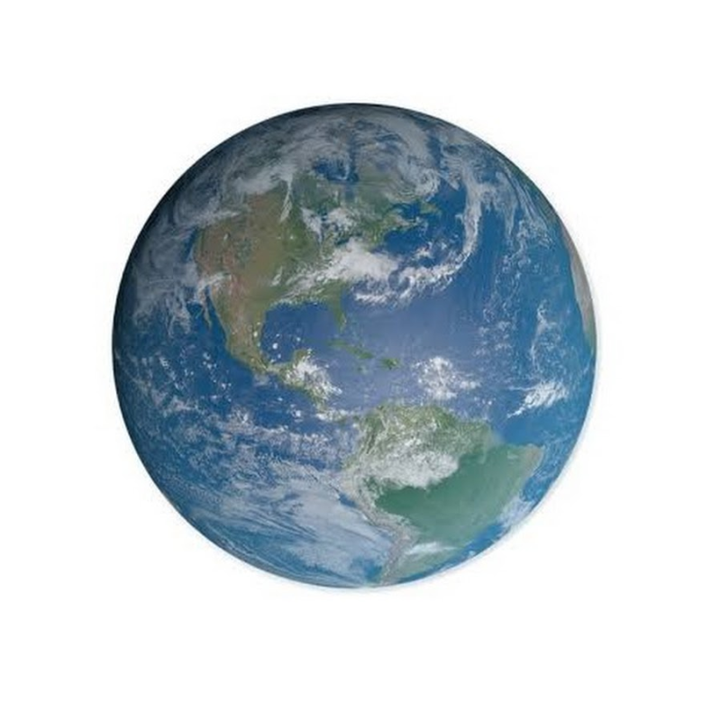 Земля на белом фоне