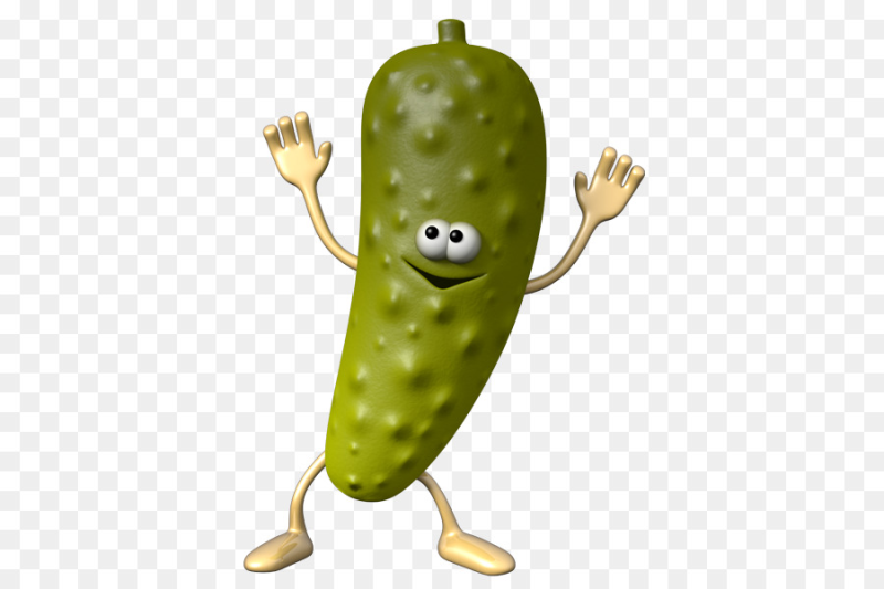 Веселые овощи огурец