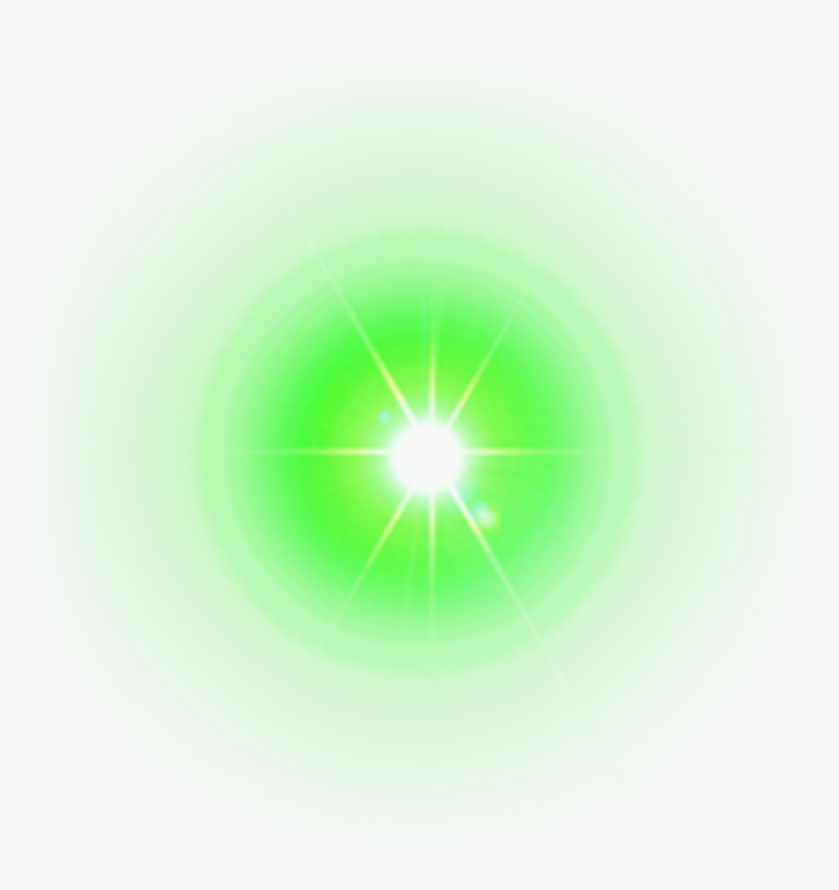 Зеленое свечение на прозрачном фоне
