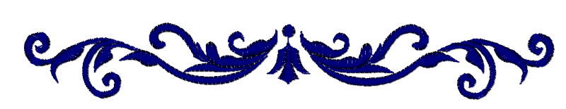 Вензель голубого цвета