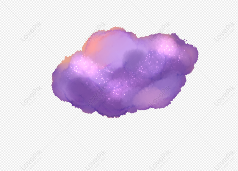 Лавандовое облачко на прозрачном фоне