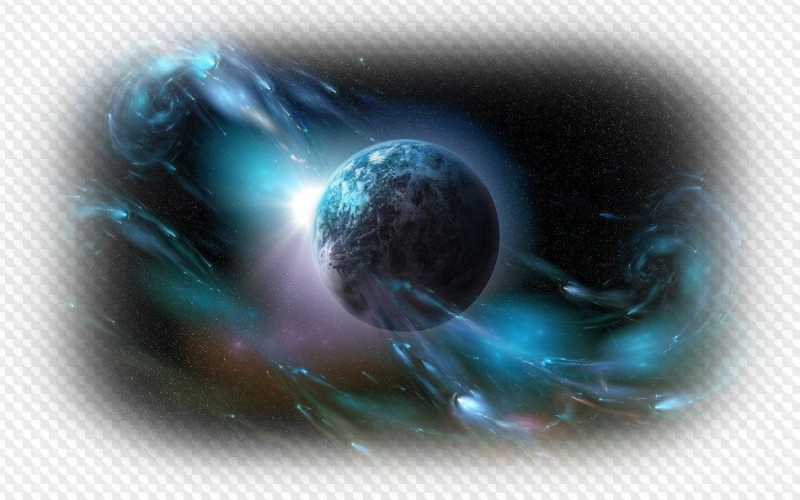 Космическое пространство на прозрачном фоне