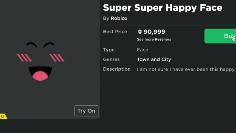 Super Happy face Roblox