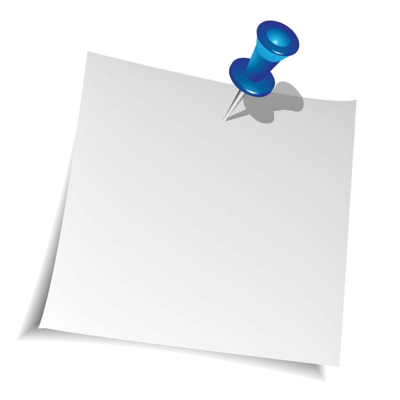 Лист бумаги с кнопкой