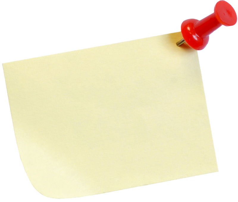 Лист бумаги прикреплён