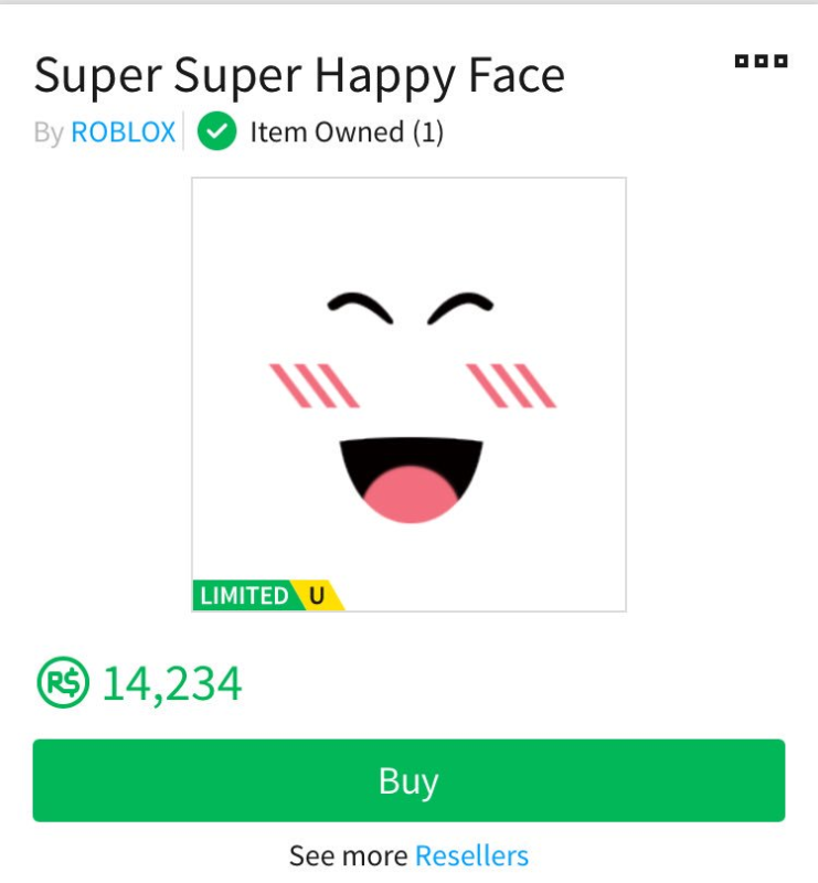 Счастливое лицо РОБЛОКС