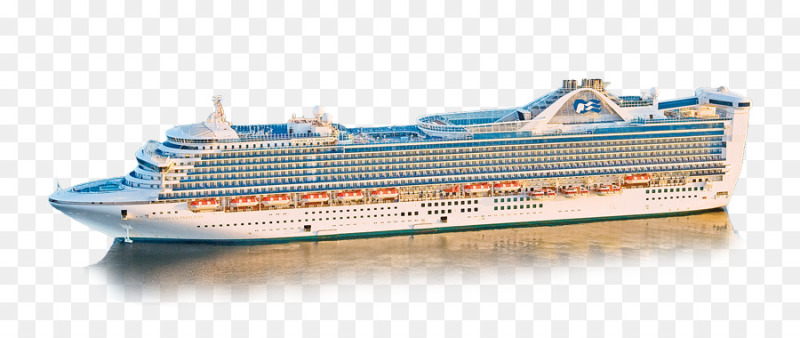 Круизный лайнер на белом фоне