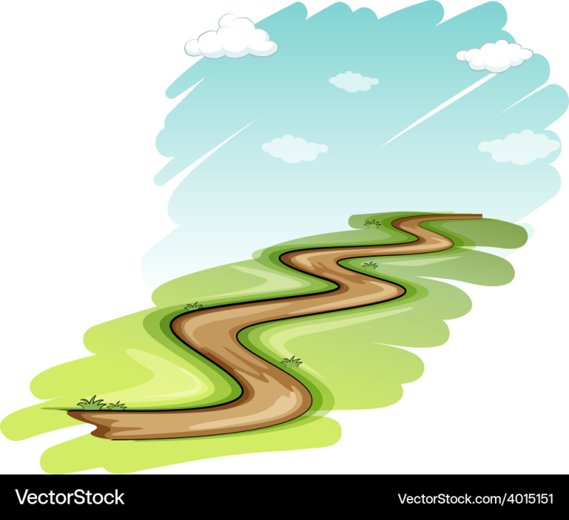 Тропа на белом фоне