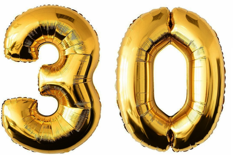 Золотые цифры шары