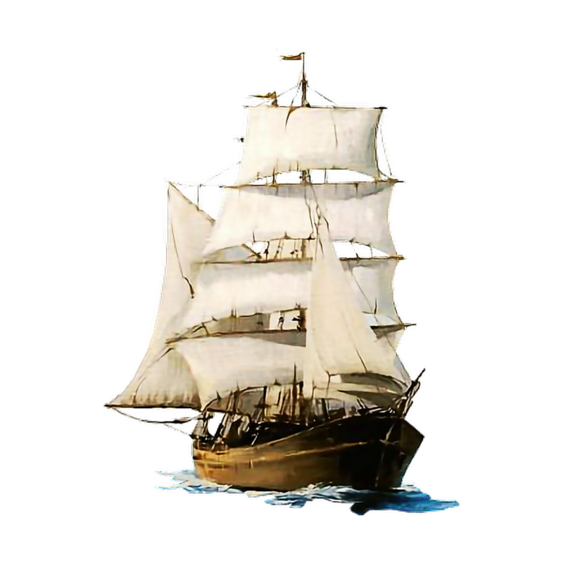 Корабль на белом фоне