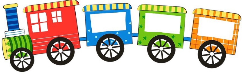 Паровозик с вагонами