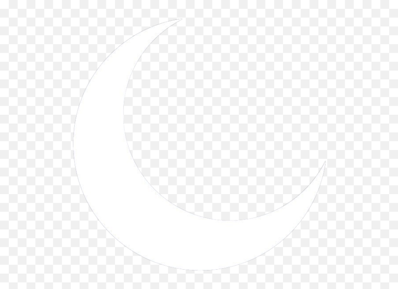 Белый полумесяц без фона