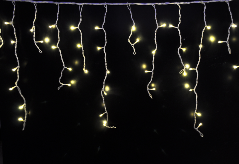 Гирлянда бахрома теплый свет