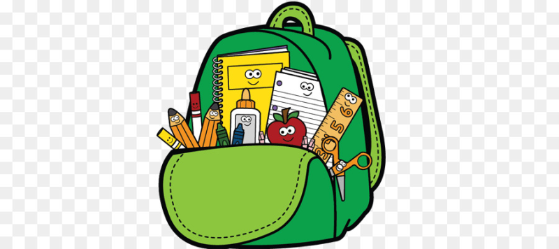 Школьный рюкзак на прозрачном фоне